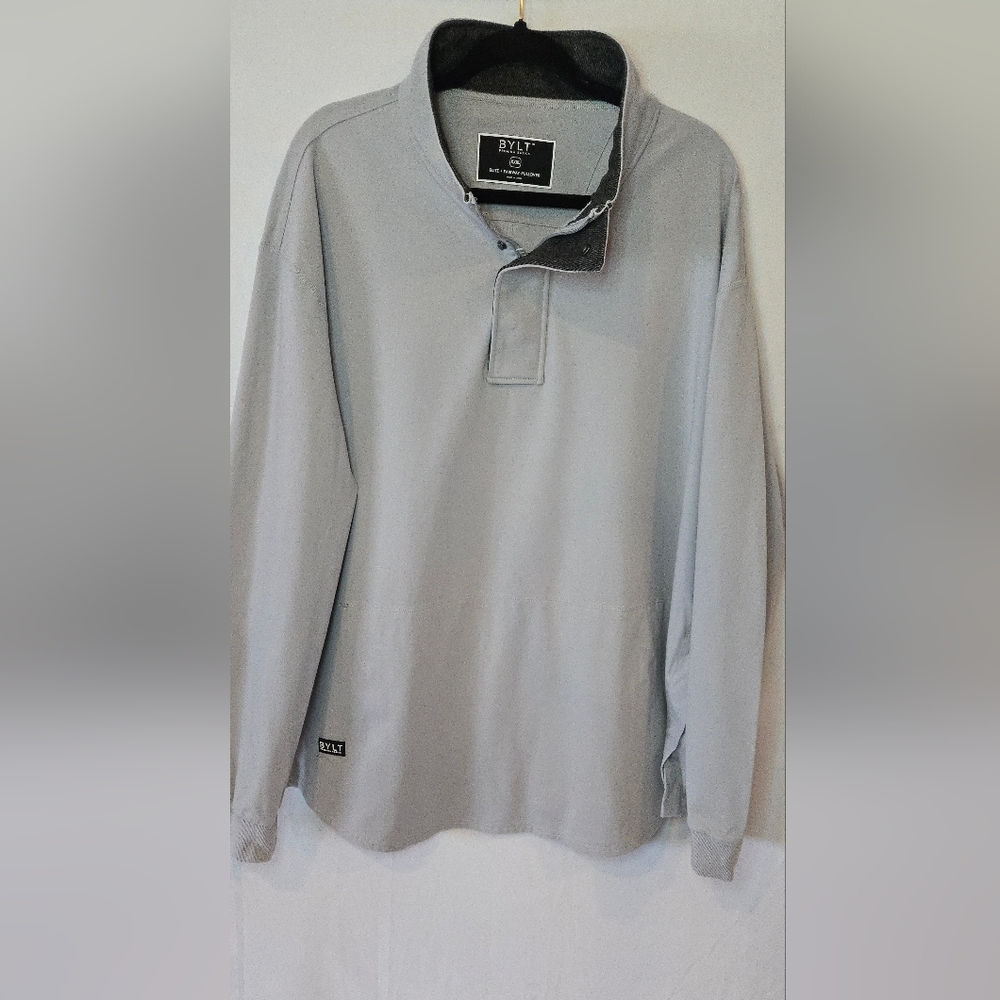 BYLT Basics Light Gray Casual Button-Down Shirt